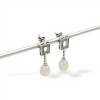 Caravanas Cuadrado Perlas-Plata 925-Con Perla y zirconia-CA3211 conperla