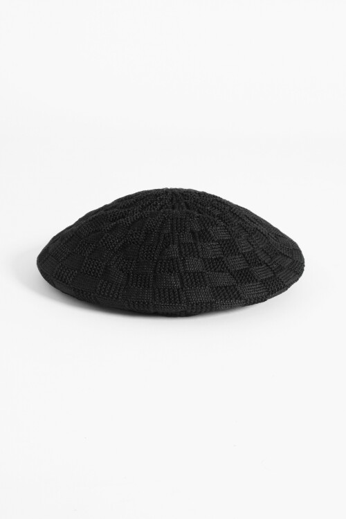 Boina knit textured negro