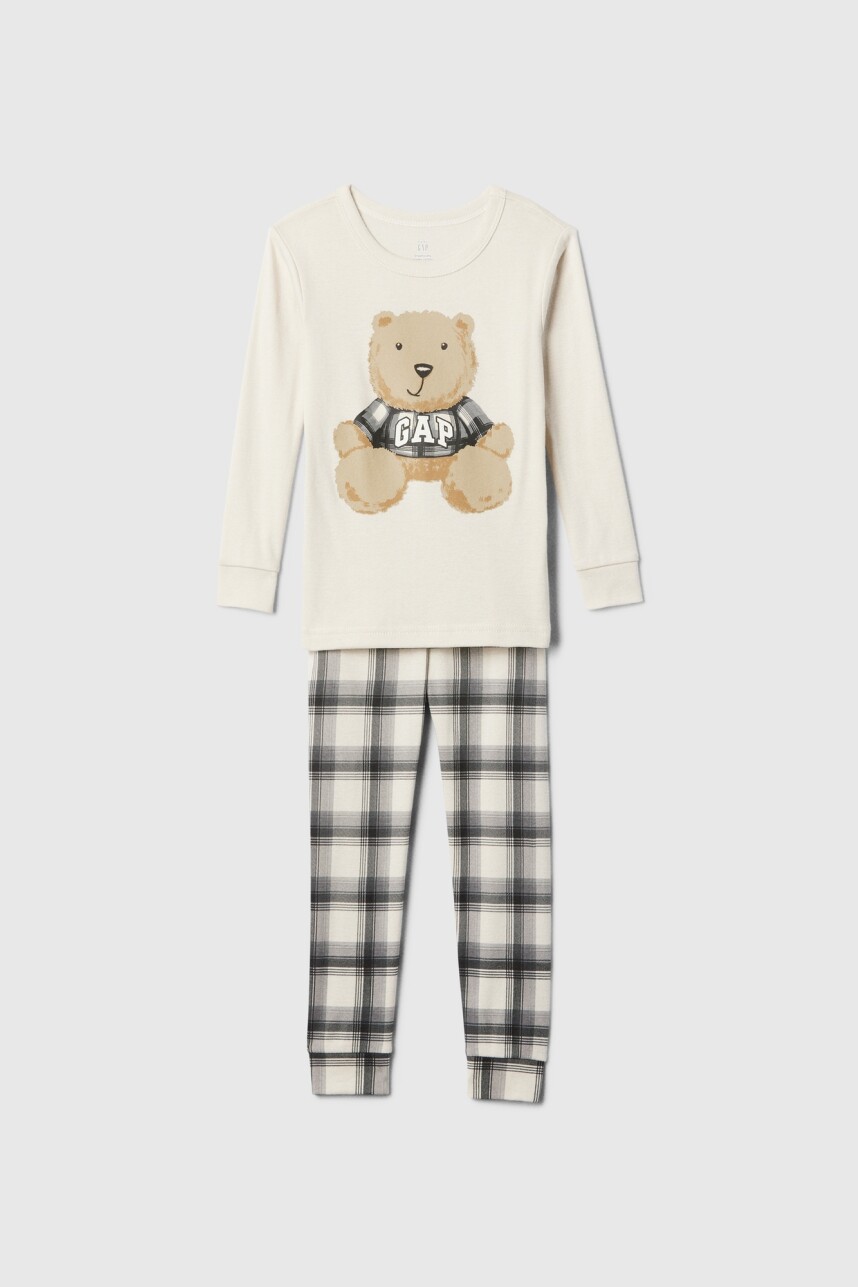 Pijama Gráfico Toddler Niño Sp White Shadow Plaid