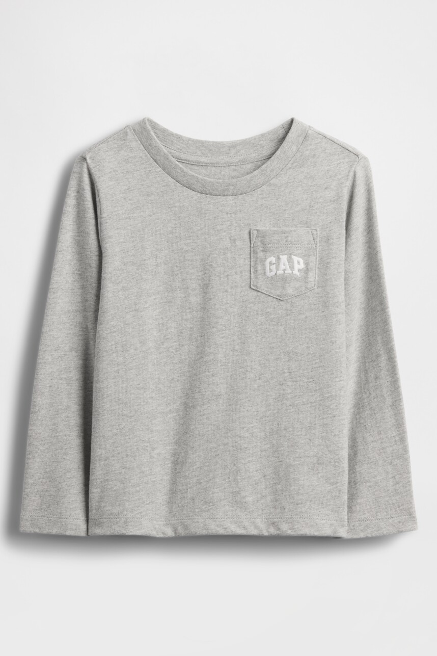 Remera Logo Gap Toddler Niño Light Heather Grey B08