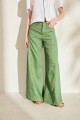 PANTALON WIDE XL LINEN SS27 Verde