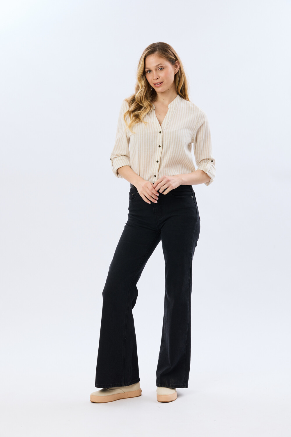 PANTALÓN DE JEAN WIDE LEG Negro