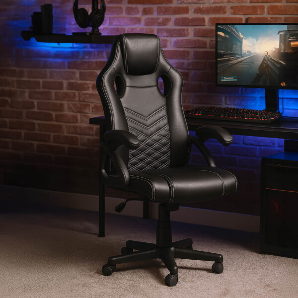 Silla Gamer Para Escritorio Oficina Ergonomica Profesional Respaldo Alto Tapizado Cuero Sintetico Imback Color Negro Silla Gamer Para Escritorio Oficina Ergonomica Profesional Respaldo Alto Tapizado Cuero Sintetico Imback Color Negro