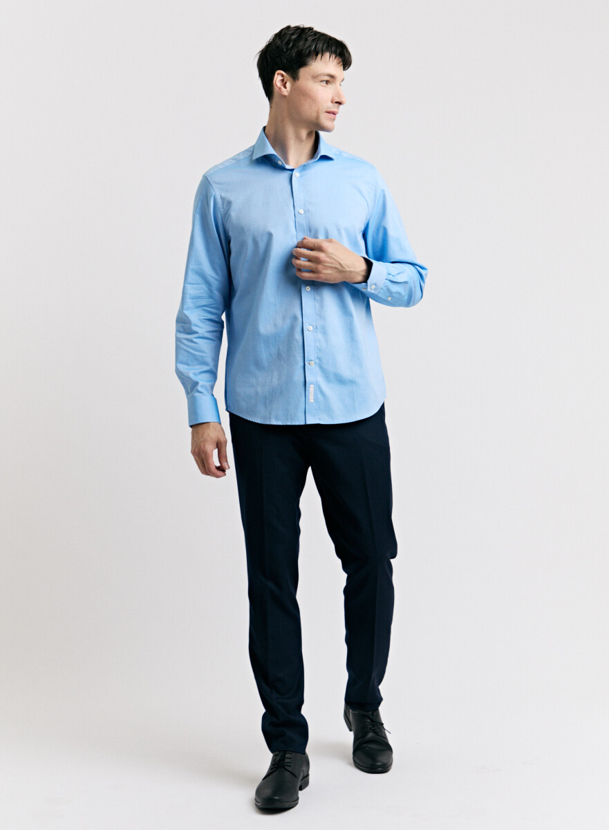 CAMISA HARRINGTON SELECT - Celeste Oscuro 