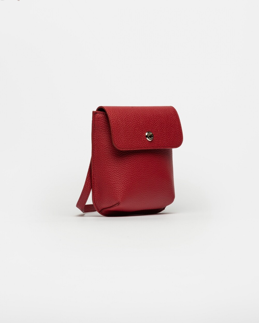 Mini Bag Liana En Cuero Graneado Rojo