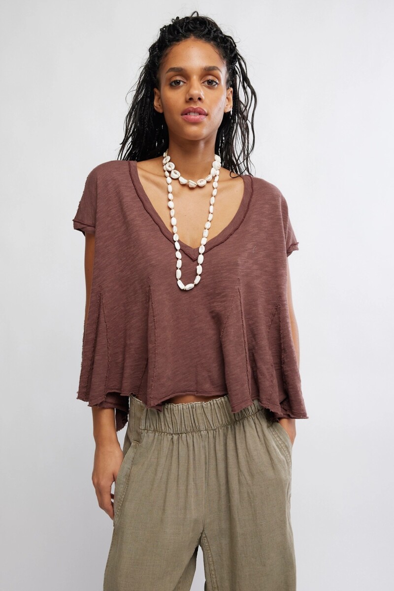 REMERA SWING ALONG Marron