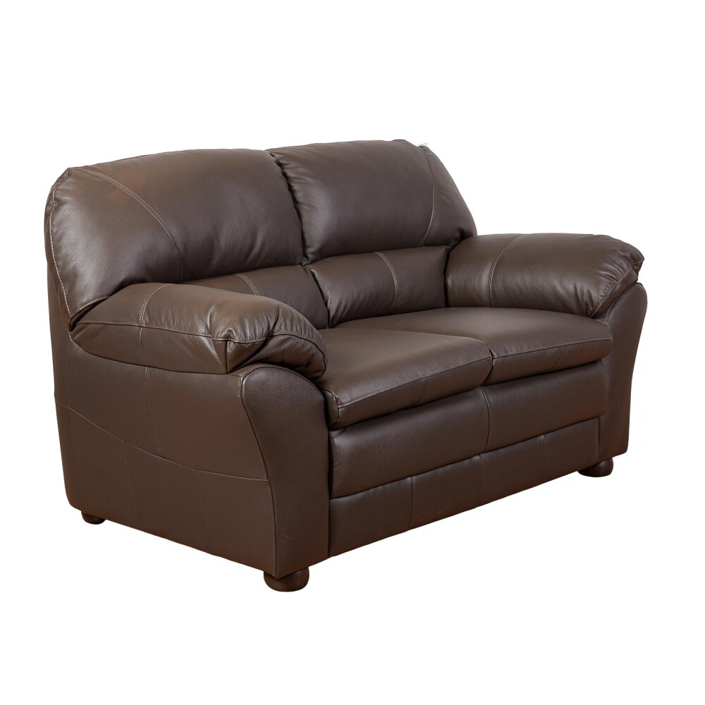 SILLÓN 2 CUERPOS CUERO MARRON FLORENCIA CHOC.