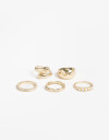 Sets Anillos Metal Set De Anillos De Metal - Dorado