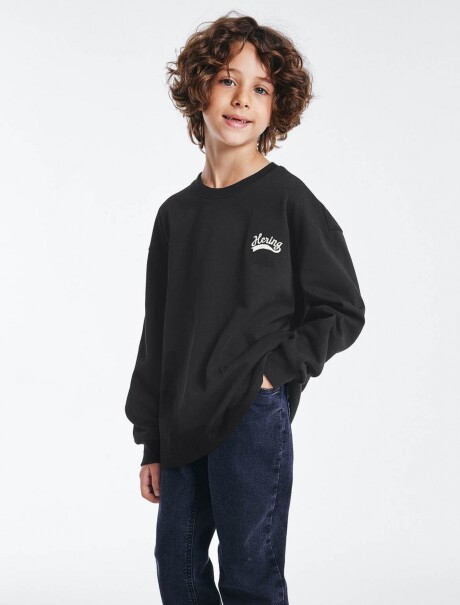 BUZO INFANTIL CON ESTAMPA NEGRO