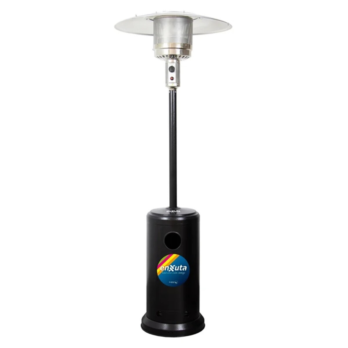 Estufa De Exterior Hongo A Gas Enxuta Acero Pintado 2,19m Color Negro 