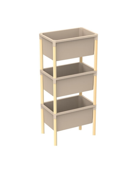 ESTANTERIA 3 CONTENEDORES 95x26x39CMS MADERA Y PP ESTANTERIA 3 CONTENEDORES 95x26x39CMS MADERA Y PP