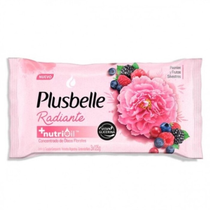 PLUSBELLE JABON FLORES ROSAS X 3 única