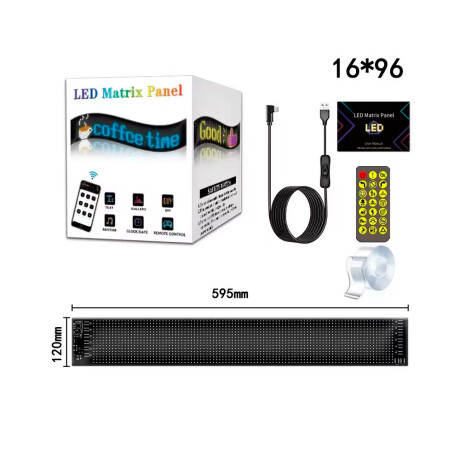 FAROL - PANEL LED PROGRAMABLE 60X12CM AUTO CAMION NEGOCIO - FAROL - PANEL LED PROGRAMABLE 60X12CM AUTO CAMION NEGOCIO -