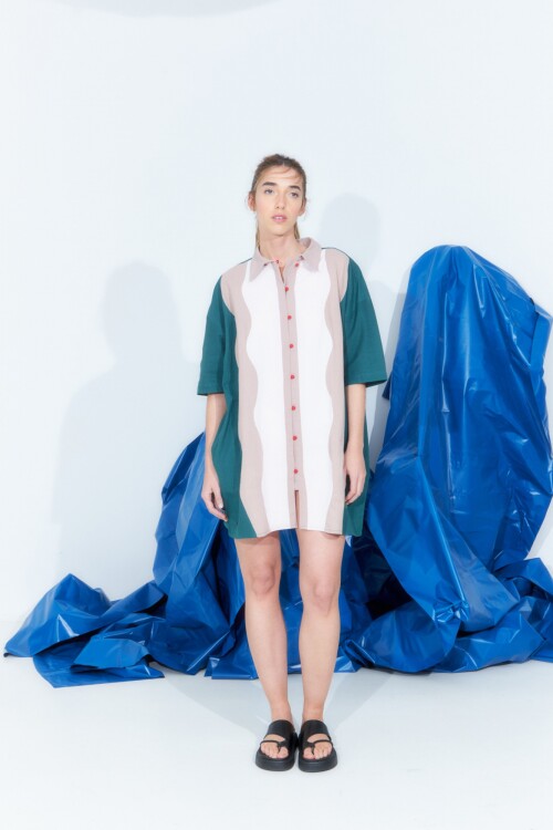 Túnica patches zig zag verde