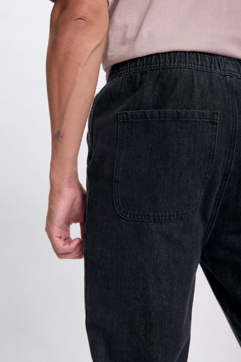 Pantalón jogger jean Gris Oscuro