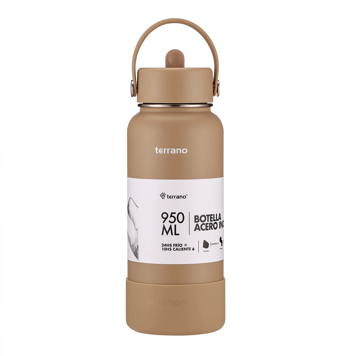Botella Térmica Terrano 950ML con Pico - BEIGE 