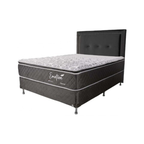 Sommier Paraná Emotion 160x200 cm Gris (Base + Colchón + Cabecera) Sommier Paraná Emotion 160x200 cm Gris (Base + Colchón + Cabecera)
