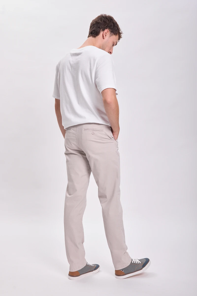 Pantalón chino Gris Claro