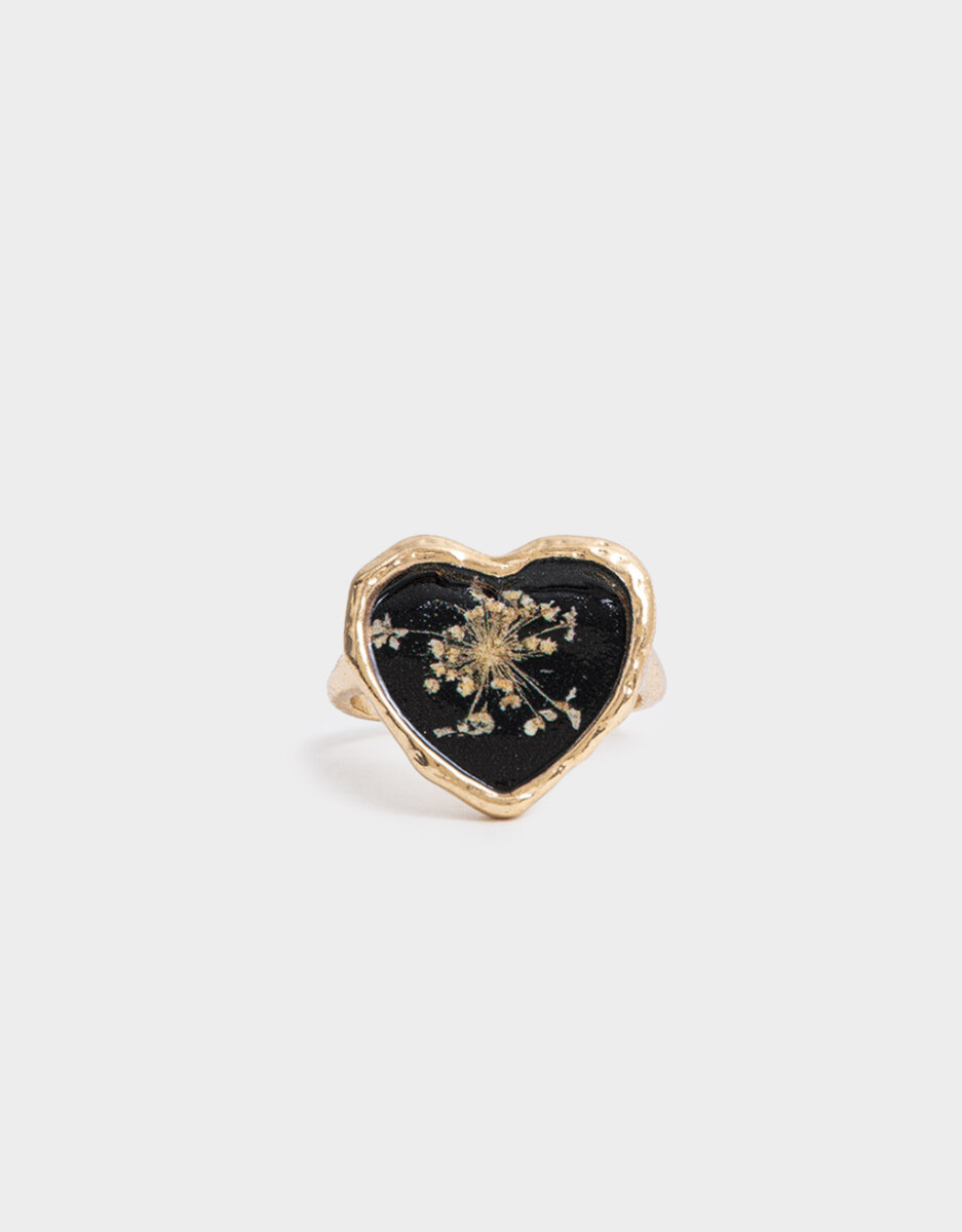 Anillo Corazón Estampado 