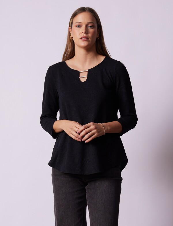 Blusa Labrada NEGRO