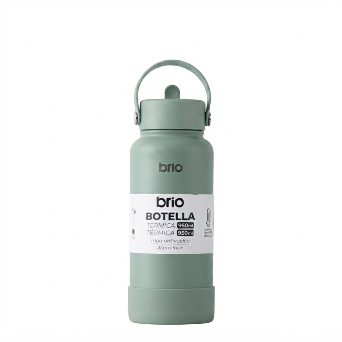 Botella Térmica Brio 950ml Acero Inox - Oliva 