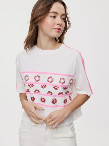 T-SHIRT P.CAKE FELICITATS BLANCO