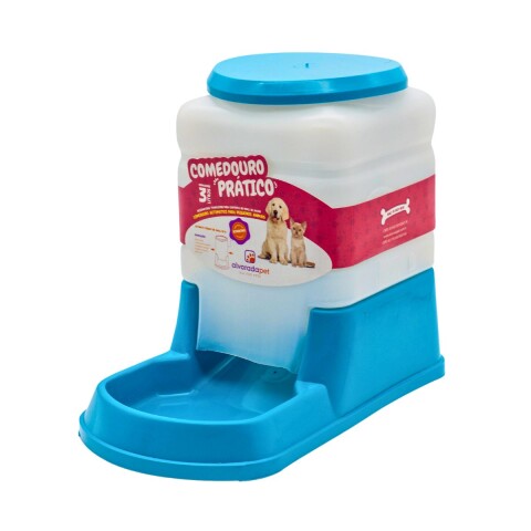 PLATO COMEDERO AUTOMÁTICO PARA PERROS Y GATOS 3 KG CELESTE