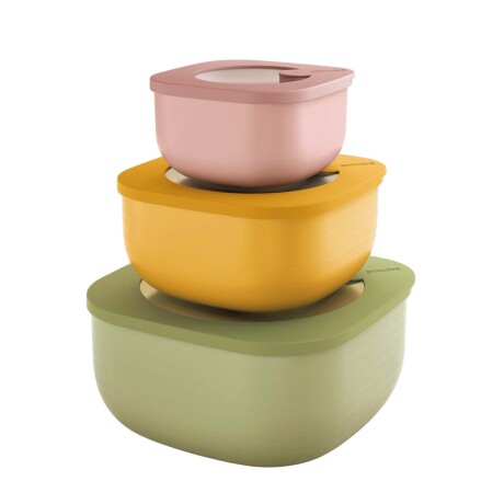 SET 3 TUPPERS GUZZINI PLASTICO-RECICLADO MULTICOLOR MULTICOLOR