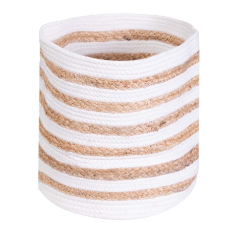 CESTO YUTE-Y-ALGODON BLANCO ANK-32