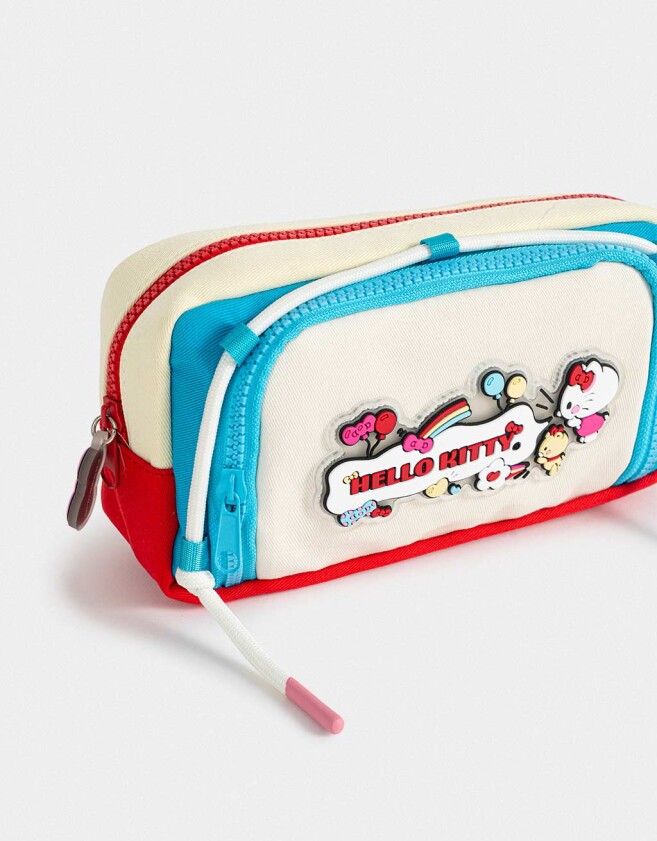 Cartucheras Cartuchera Colorblock Hello Kitty Kawaii - Combinacion Multicolor