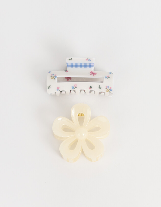 Broches Sets Con flores Set De Broches Combinados - Blanco Crudo