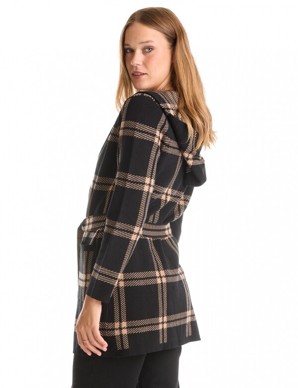 Cardigan Capucha NEGRO/BEIGE