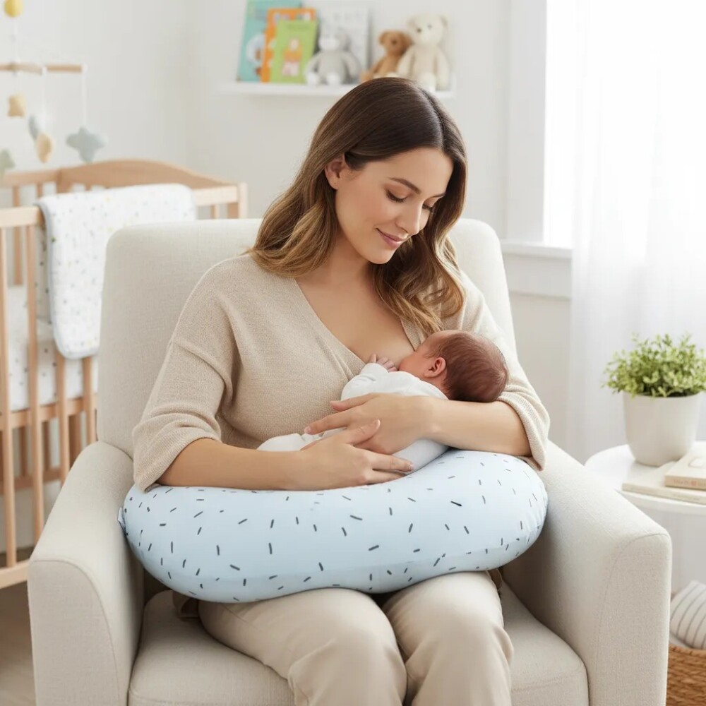 Almohada lactancia KIKKABOO bear blue
