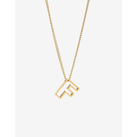 Cadena Corta con Dije Metal Dorado