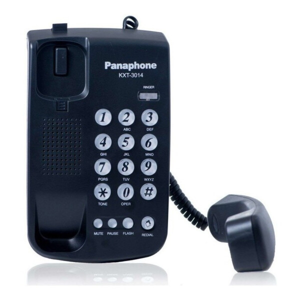 Teléfono De Base Fijo Números Grandes Panaphone Kxt-3014 Variante Color Negro