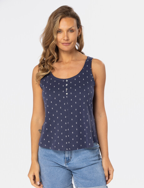 REMERA ESTAMPADA Azul