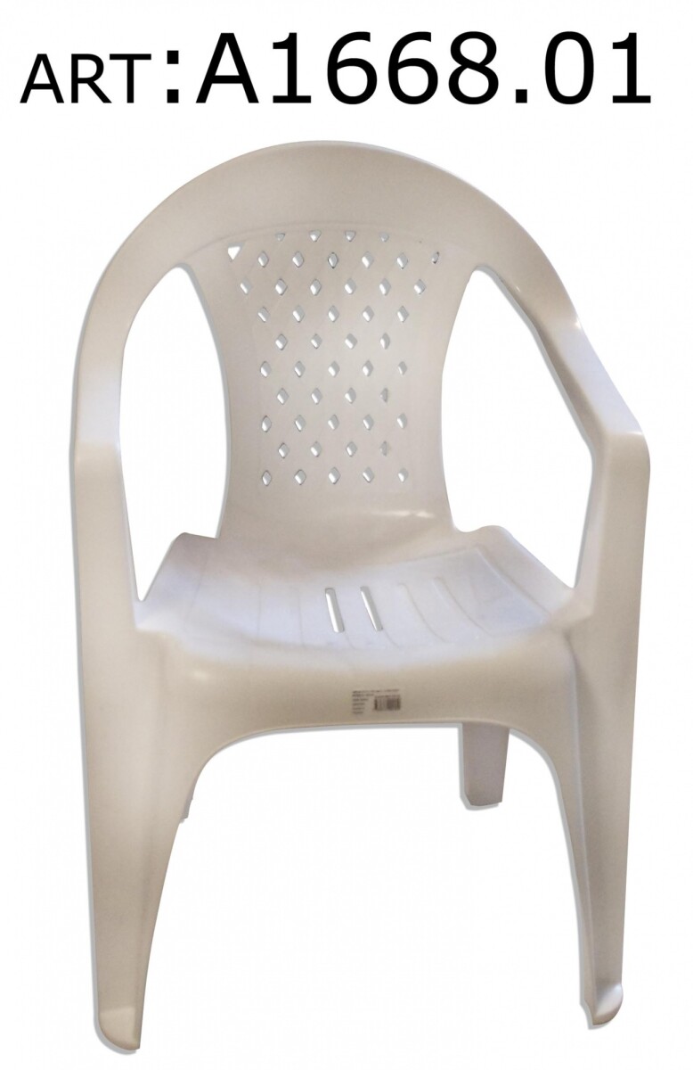SILLA PLASTICO NICOLE-VANNY BLANCA CON POSABRAZOS A1668.01 LAJA 