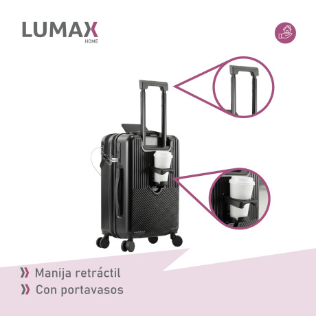 Valija rigida Lumax Sapporo con portavaso Negro