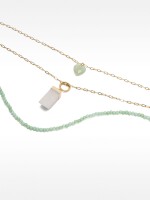 Set De Collares Con Piedras verde