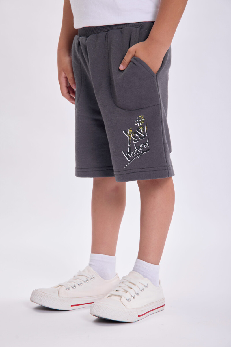 Short deportivo Mickey Yes Gris Oscuro