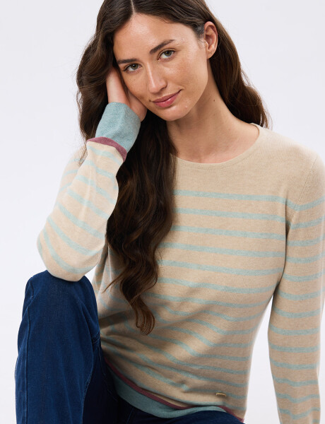 BUZO TEJIDO RAYADO Beige