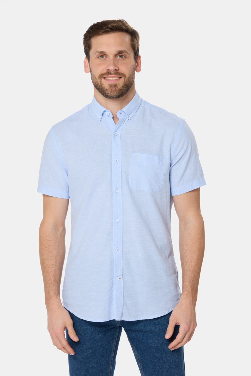 CAMISA DE LINO - Celeste 