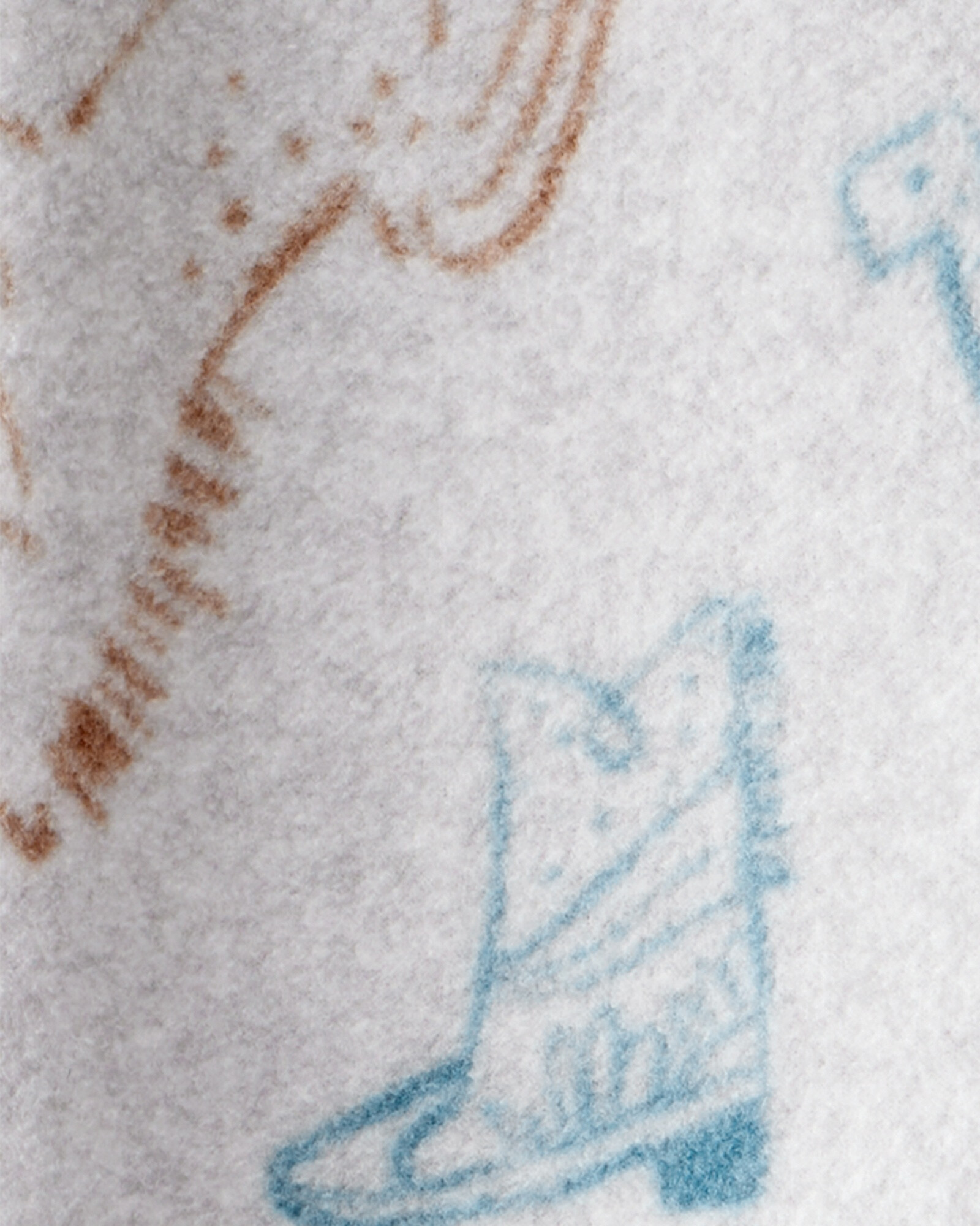 Pijama una pieza de micropolar, con pie, diseño vaquero Pijama una pieza de micropolar, con pie, diseño vaquero