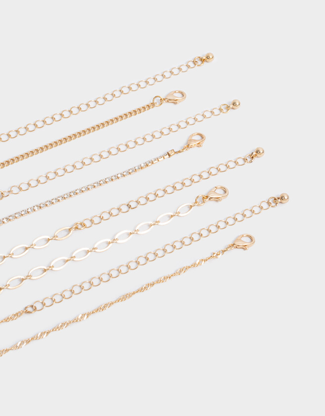 Collares Cortos Religioso Collares Cortos 4 Perlas - Dorado