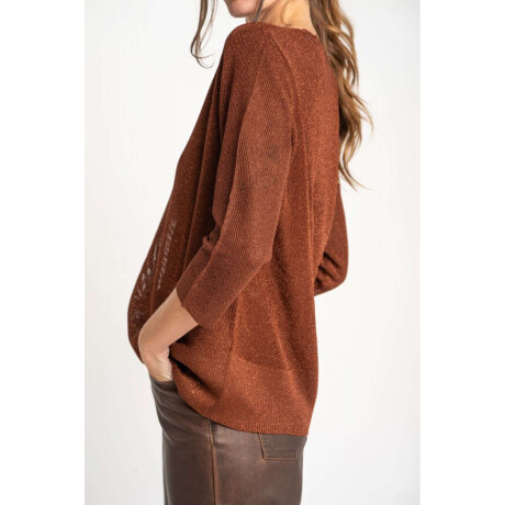 Sweater Lurex Marron