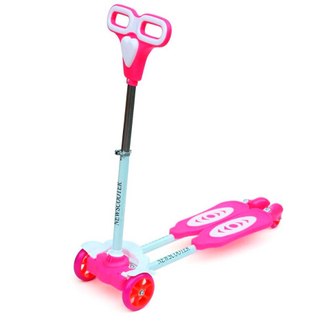Monopatín Tripatín Tijera Regulable 4 Ruedas + Casco! Rosado