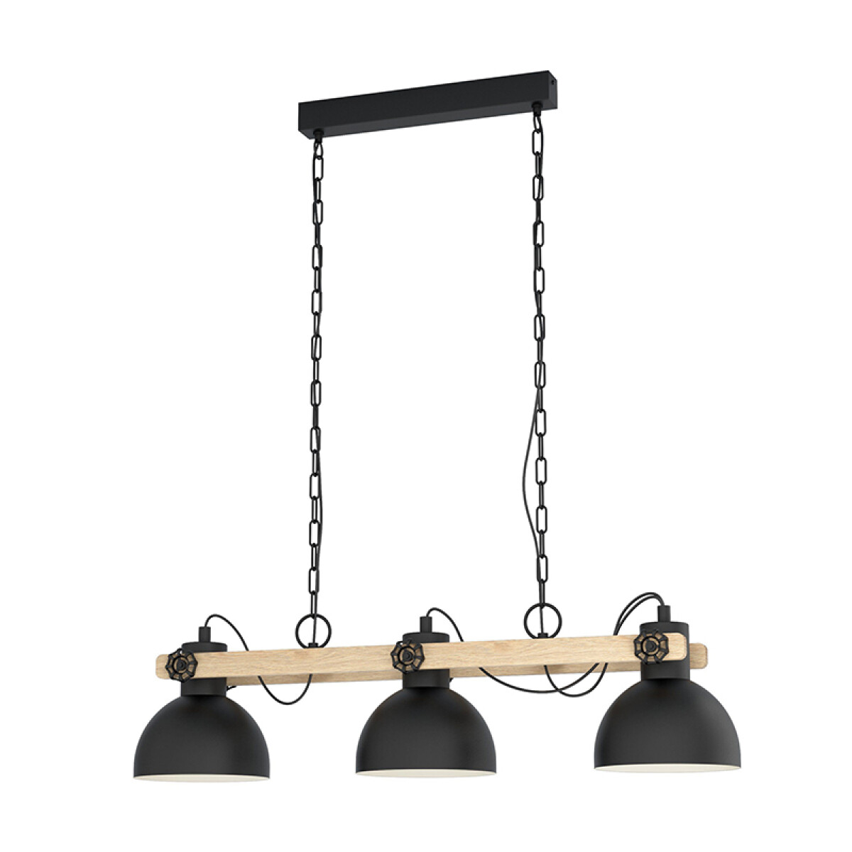 Lámpara colgante 3 campanas metálicas E27 LUBENHAM - EG6244 