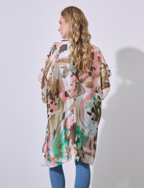 Kimono Printed MULTI/BEIGE