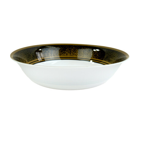 PLATO HONDO MELAMINA LINEA DORADA 20.3X4.9CM 95GR PLATO HONDO MELAMINA LINEA DORADA 20.3X4.9CM 95GR