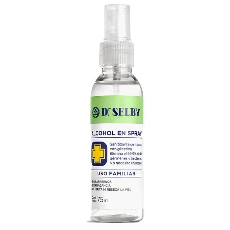 Alcohol Con Glicerina Dr Selby Spray 75 Ml. Alcohol Con Glicerina Dr Selby Spray 75 Ml.